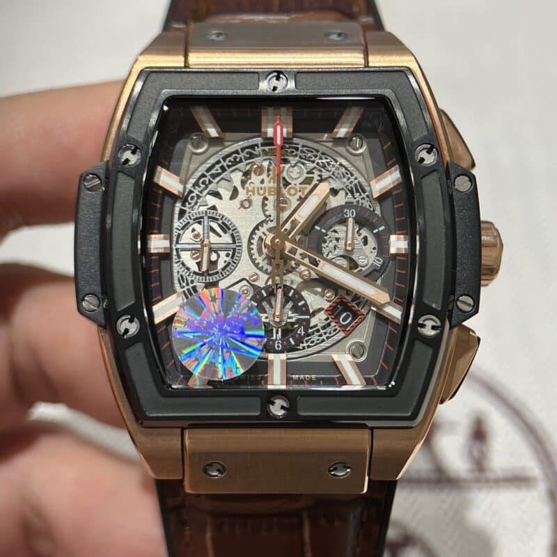 ĐỒNG HỒ HUBLOT SPIRIT OF BIG BANG REPLICA 1:1 MÀU NÂU 45MM