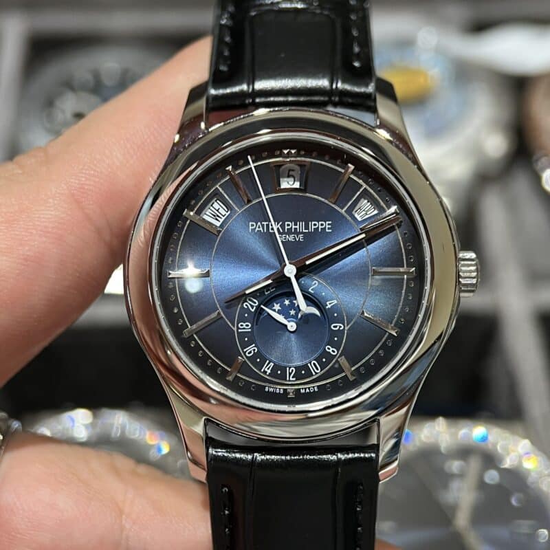 ĐỒNG HỒ PATEK PHILIPPE 5205G NAM SIÊU CẤP DÂY DA MÀU ĐEN 40MM