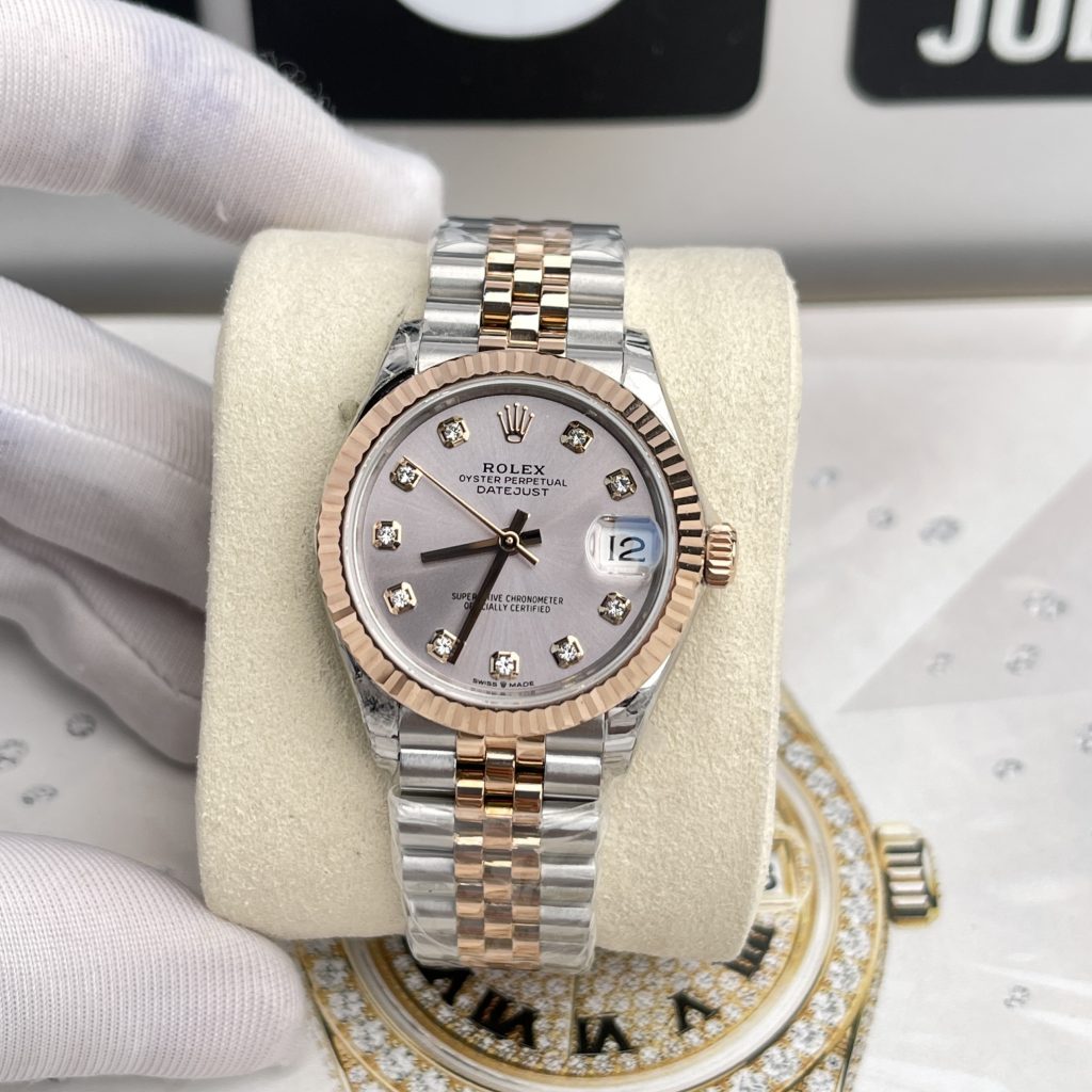 ĐỒNG HỒ ROLEX NỮ DATEJUST DEMI ROSE GOLD REPLICA 1:1