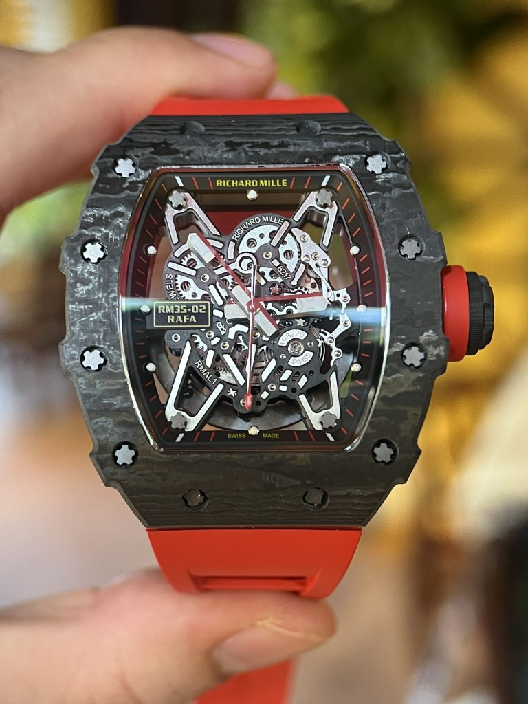ĐỒNG HỒ RICHARD MILLE RM35-02 REP 1:1 CARBON MÀU ĐỎ 44MM