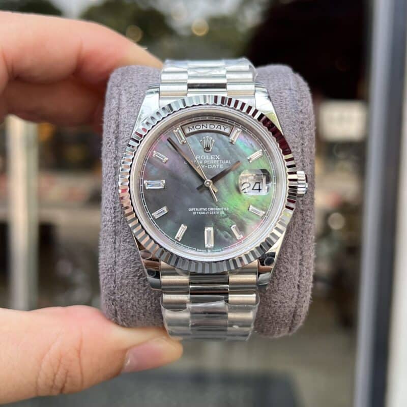 ĐỒNG HỒ ROLEX REPLICA 1:1 DAY-DATE MẶT XÀ CỪ ĐỔI MÀU 40MM