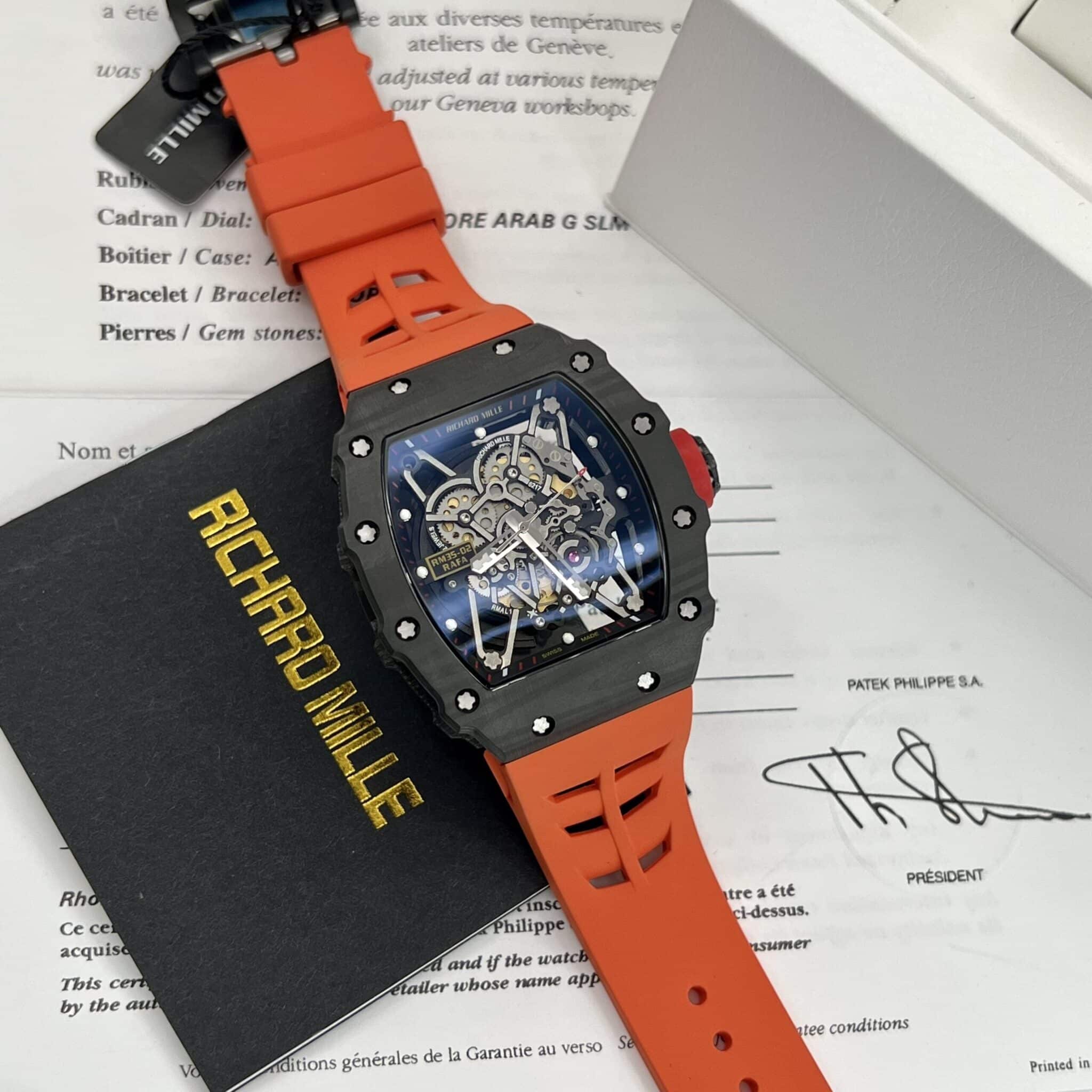 22654ef153df9581ccce ĐỒNG HỒ RICHARD MILLE REPLICA RM 11-03 PHIÊN BẢN CAM ĐEN