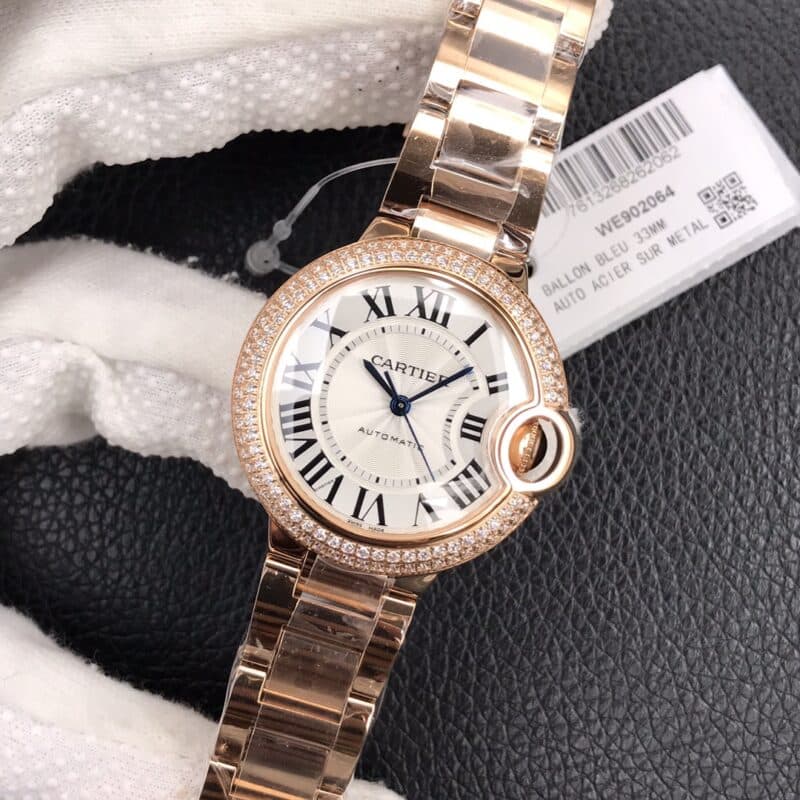 ĐỒNG HỒ CARTIER BALLON BLEU REP 11 NIỀNG KIM CƯƠNG
