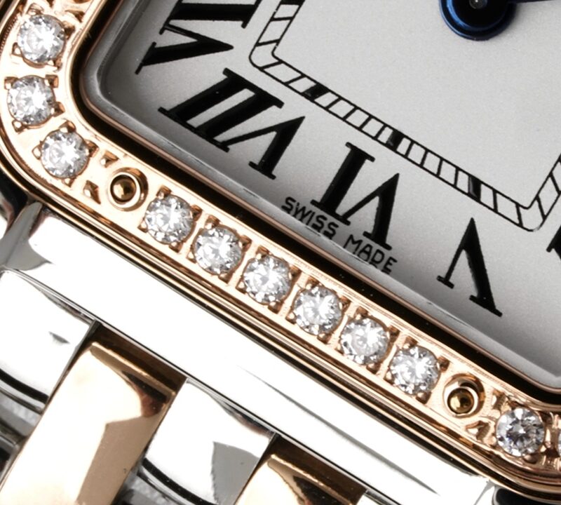 Đồng hồ Cartier Panthère Rep 11 niềng đính kim cương size 22-30mm