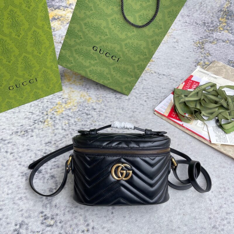 TÚI XÁCH GUCCI SIÊU CẤP MARMONT VANITY CỐP HAI MÀU TRẮNG ĐEN CỰC HOT