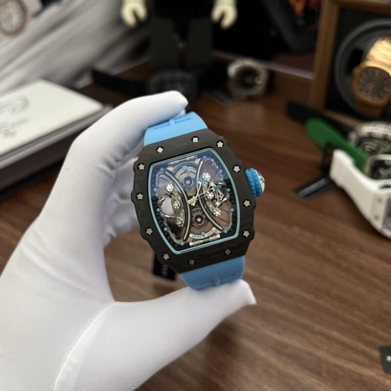ĐỒNG HỒ RICHARD MILLE RM 53-01 REP 11 DÂY CAO SU MÀU XANH