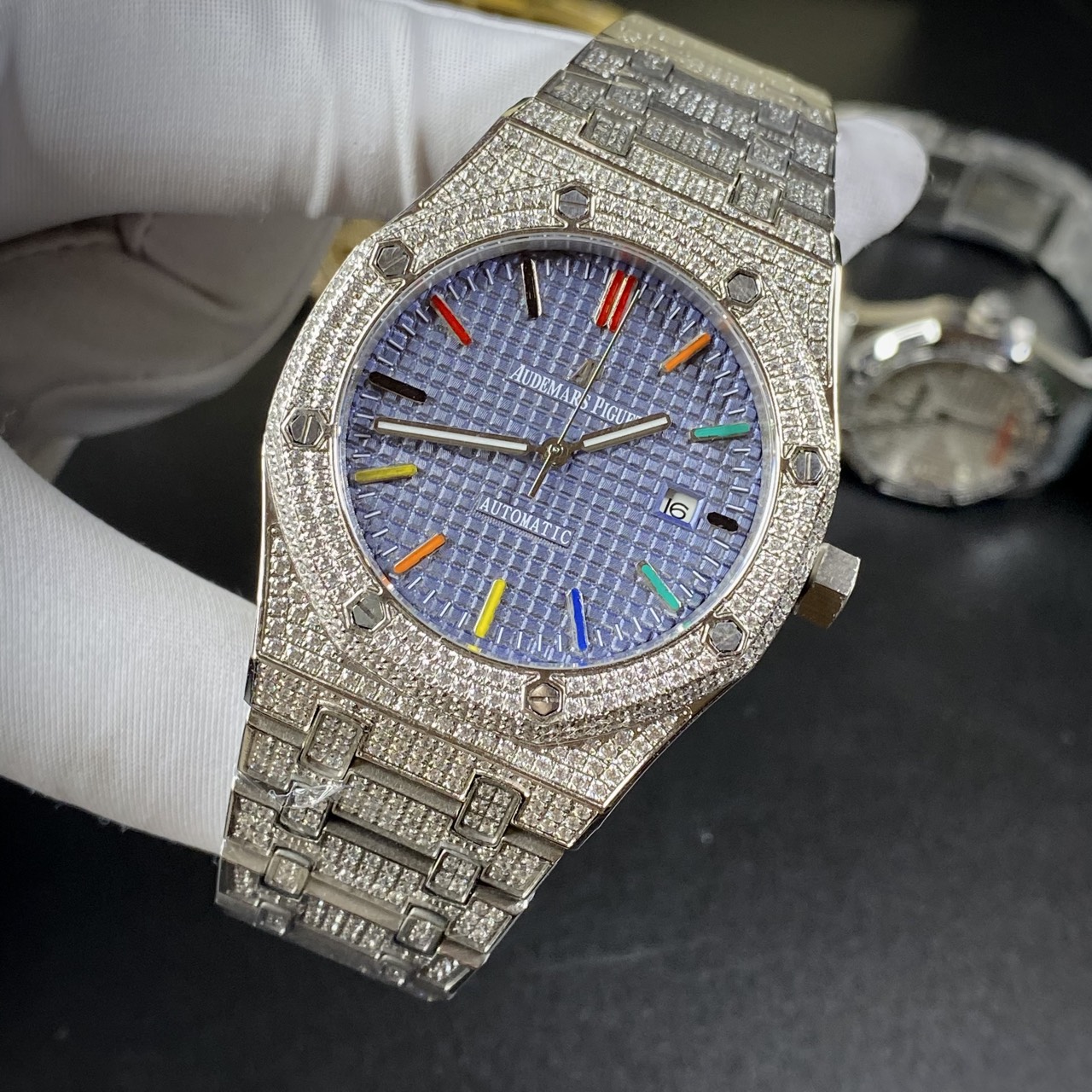 Đồng hồ Audemars Piguet Royal Oak Replica cao cấp ĐỒNG HỒ AUDEMARS PIGUET ROYAL OAK FAKE 11 THỤY SỸ ĐÍNH ĐÁ 41MM