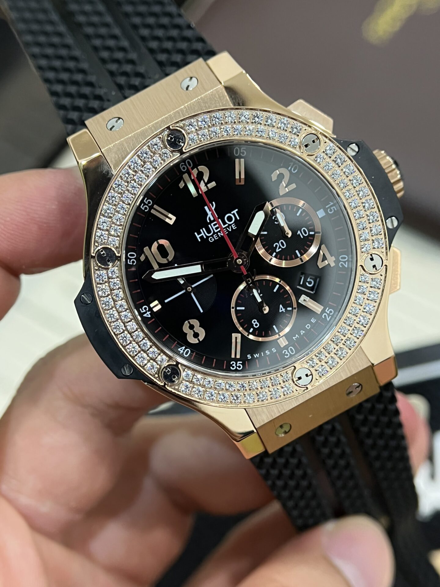 ĐỒNG HỒ HUBLOT BIG BANG CHRONOGRAPH KING GOLD REP 11 MÀU ĐEN 44MM ĐỒNG HỒ HUBLOT BIG BANG CHRONOGRAPH KING GOLD REP 11 MÀU ĐEN 44MM