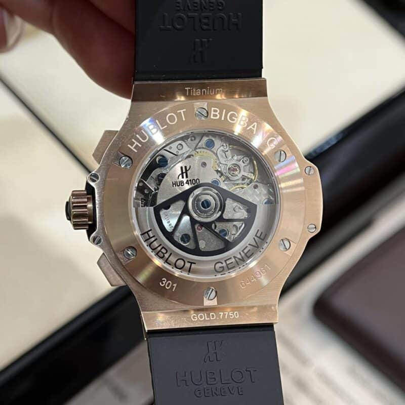 ĐỒNG HỒ HUBLOT BIG BANG CHRONOGRAPH KING GOLD REP 11 MÀU ĐEN 44MM