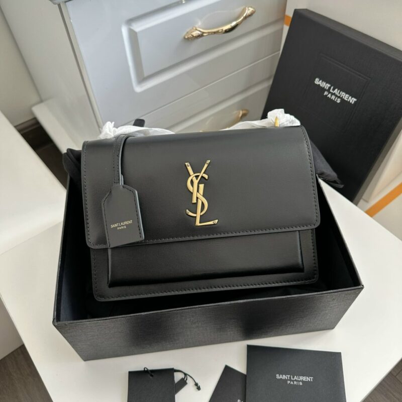 TÚI XÁCH NỮ YSL SUNSET MEDIUM NGUYÊN BẢN DA MỊN FULLBOX TAG MẠ VÀNG