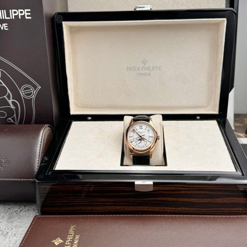ĐỒNG HỒ PATEK PHILIPPE COMPLICATIONS 5205R REPLICA 11 DÂY DA MÀU NÂU 40MM