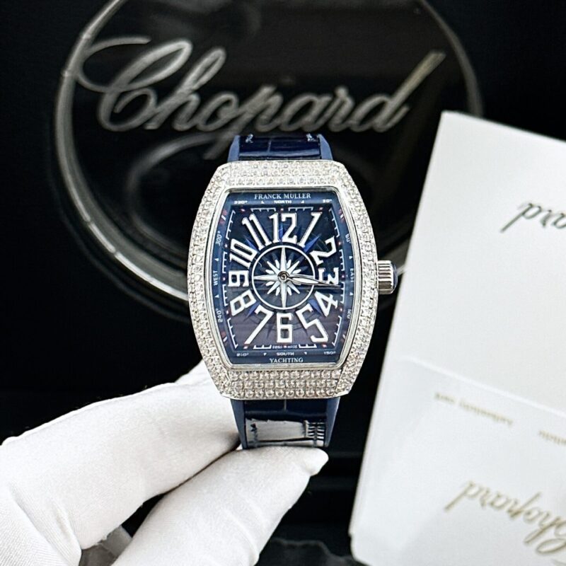 ĐỒNG HỒ FRANCK MULLER V32 NỮ MÀU XANH ĐÍNH ĐÁ GIÁ RẺ 36MM