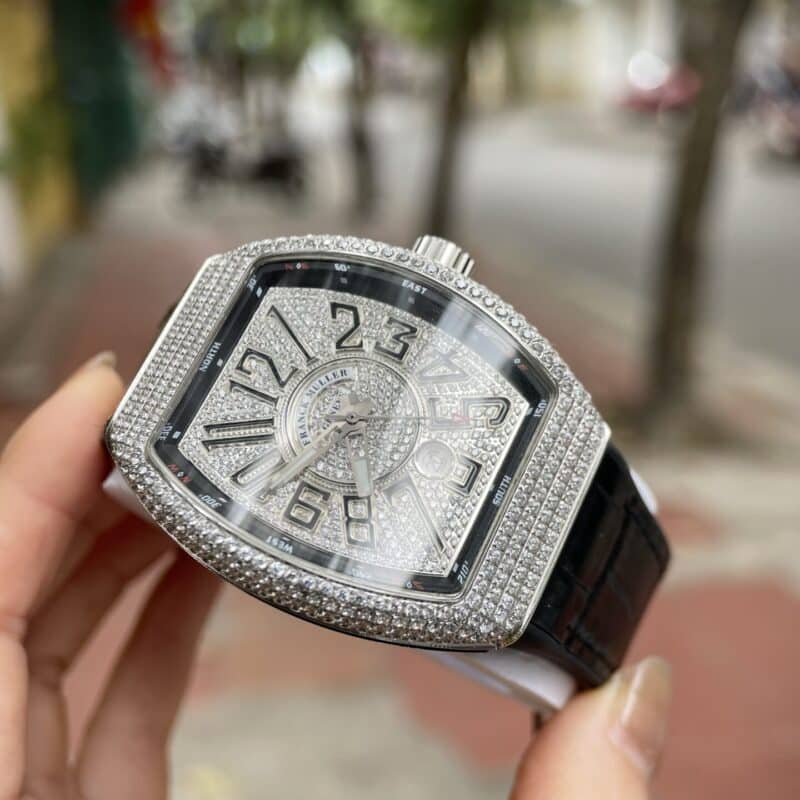 ĐỒNG HỒ FRANCK MULLER V45 ĐÍNH FULL KIM CƯƠNG NHÂN TẠO REPLICA 11