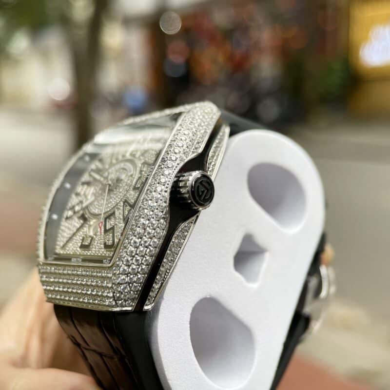 ĐỒNG HỒ FRANCK MULLER V45 ĐÍNH FULL KIM CƯƠNG NHÂN TẠO REPLICA 11