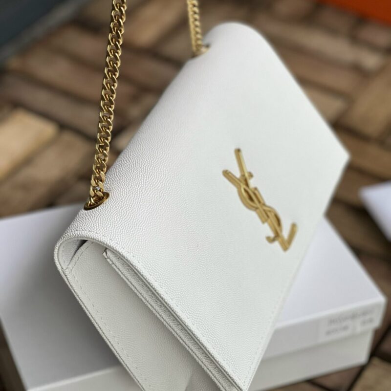TÚI YSL SAINT LAURENT KATE MEDIUM CHAIN BAG SUPER TRẮNG