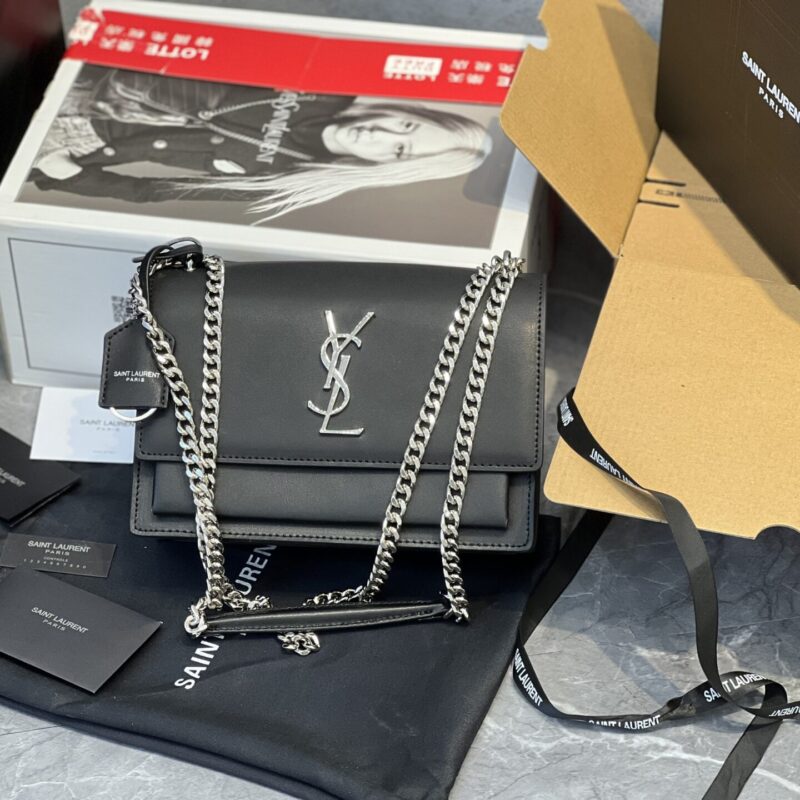 TÚI XÁCH NỮ YSL SIÊU CẤP SUNSET MEDIUM DA MỊN FULLBOX TAG MẠ BẠC