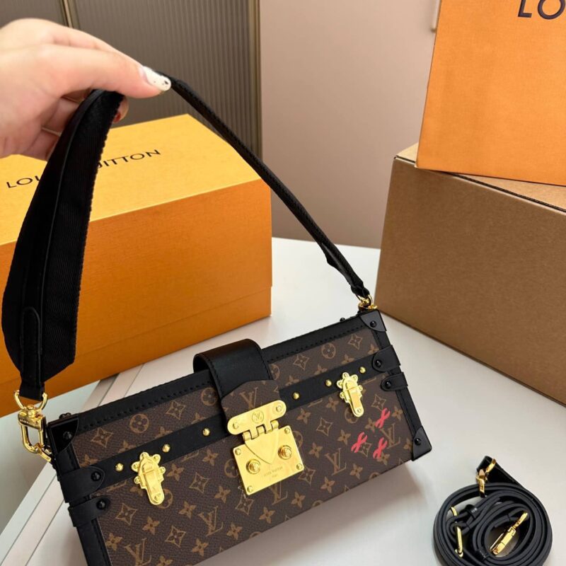 TÚI LV PETITE MALLE EAST WEST BAG BROWN DÁNG CỐP CHỮ NHẬT
