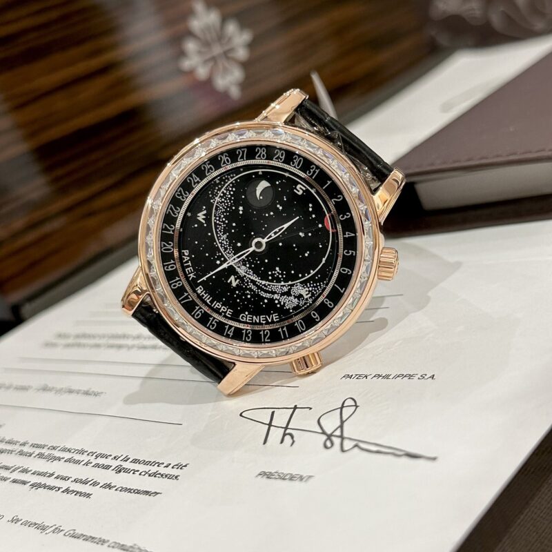 PATEK PHILIPPE GRAND COMPLICATIONS 6104R REPLICA BỌC VÀNG NIỀNG KIM CƯƠNG 44MM