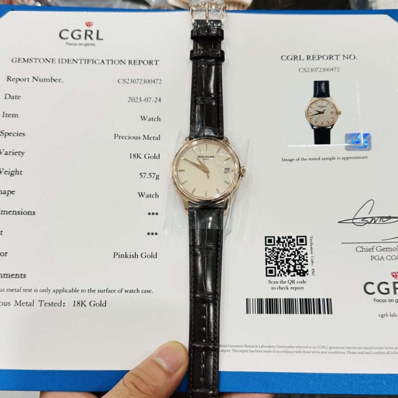 ĐỒNG HỒ PATEK PHILIPPE CALATRAVA 5227R-001 REPLICA BỌC VÀNG 18K 39MM