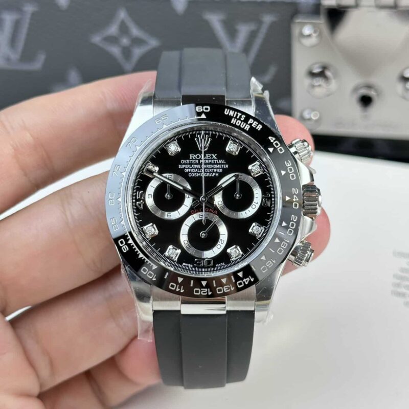 ROLEX DAYTONA GODZILLA BLACK DIAMOND DIAL OYSTERFLEX BEST REPLICA CLEAN FACTORY 40MM