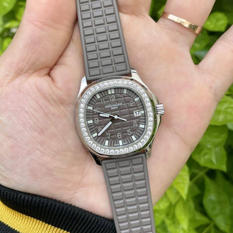 ĐỒNG HỒ PATEK PHILIPPE AQUANAUT 5067 REPLICA 11 NỮ ĐÍNH ĐÁ DÂY CAO SU