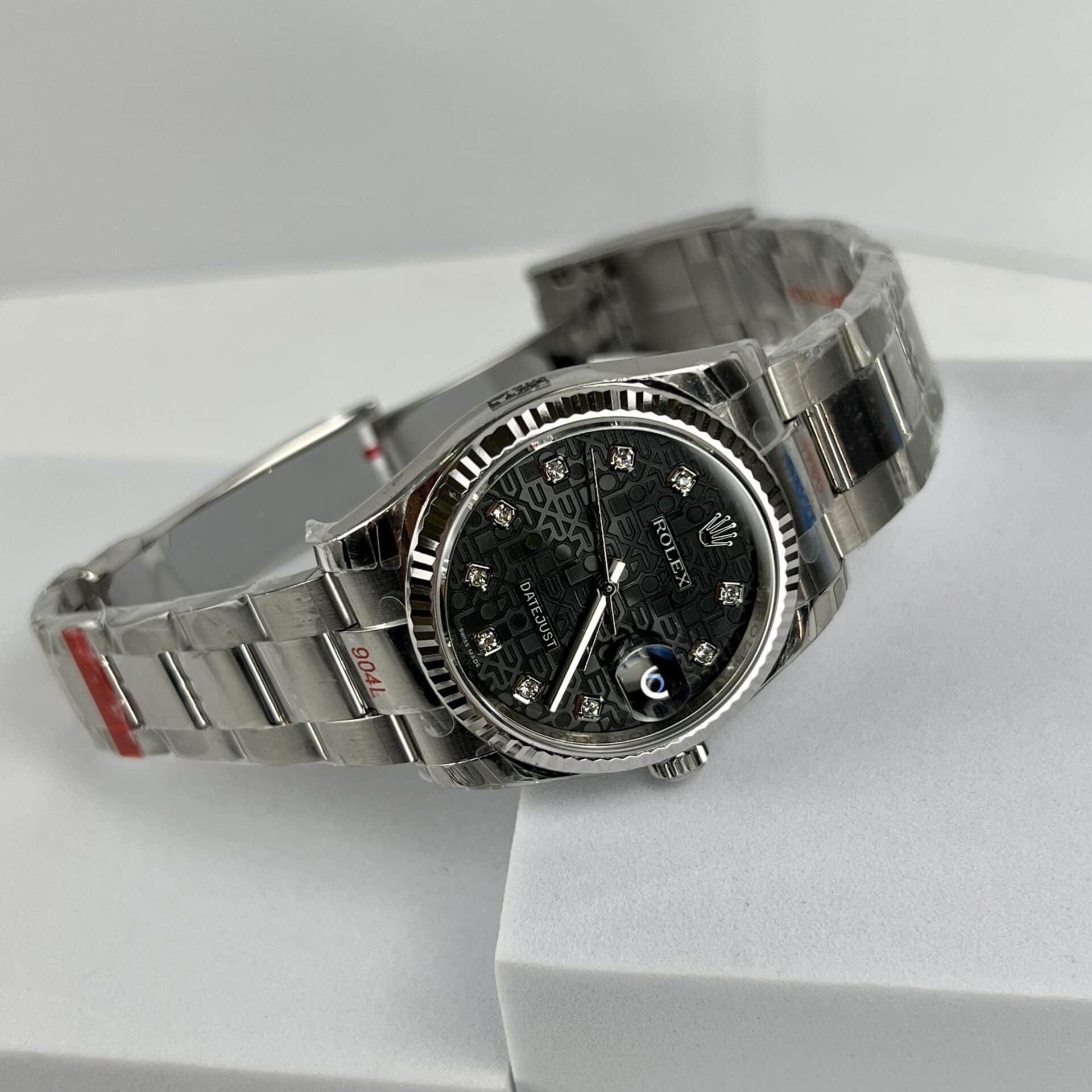565c3134b70e6d50341f ĐỒNG HỒ ROLEX REP 11 DATEJUST 126234 MẶT SỐ ĐEN VI TÍNH