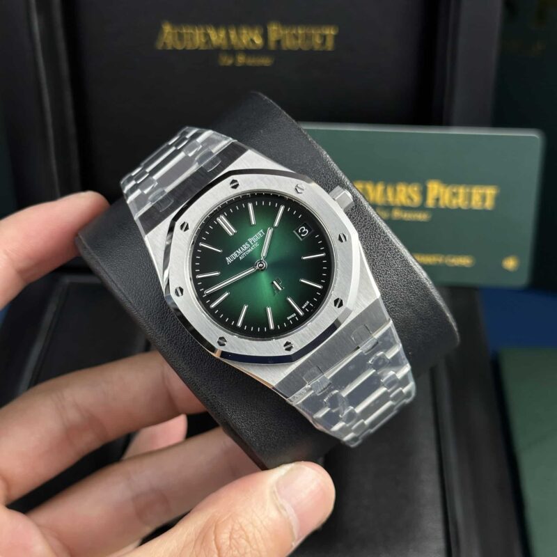 AUDEMARS PIGUET ROYAL OAK JUMBO EXTRA THIN 16202PT SMOKED GREEN DIAL BEST REPLICA 39MM