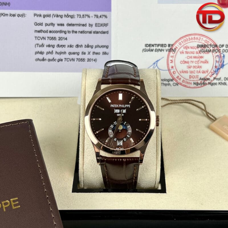 ĐỒNG HỒ PATEK PHILIPPE 5396R MẶT SỐ CHOCOLATE BỌC VÀNG HỒNG 38.5MM