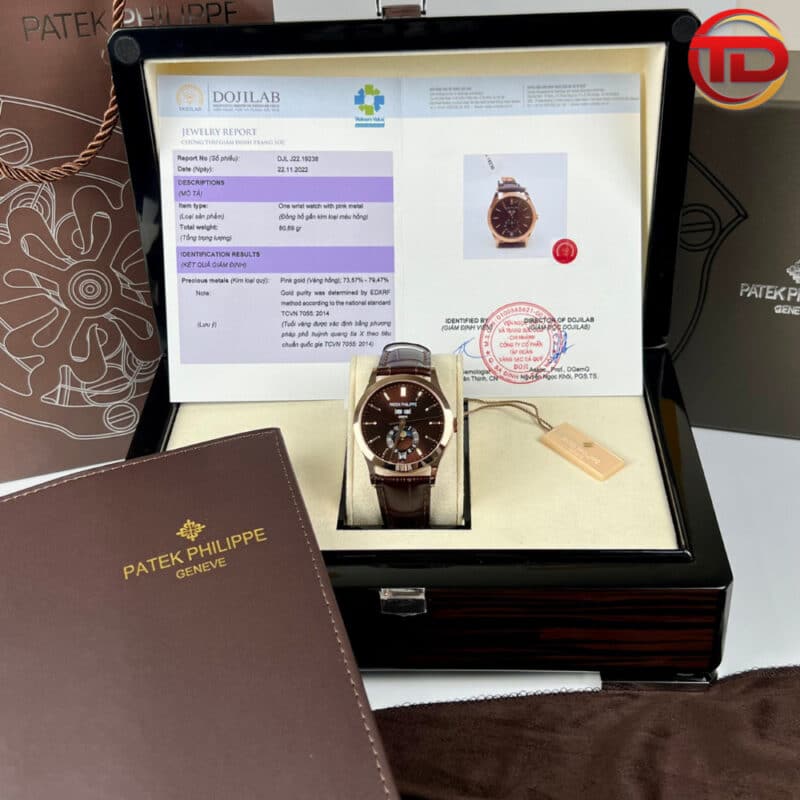 ĐỒNG HỒ PATEK PHILIPPE 5396R MẶT SỐ CHOCOLATE BỌC VÀNG HỒNG 38.5MM