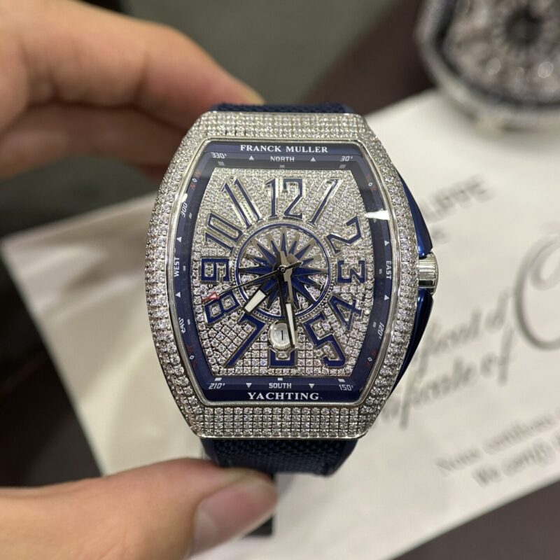 ĐỒNG HỒ FRANCK MULLER VANGUARD V45 YACHTING REPLICA 1:1 ĐÍNH ĐÁ