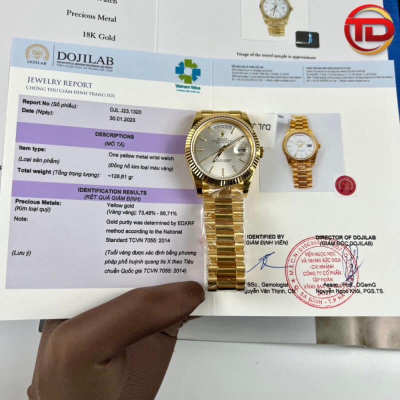 ĐỒNG HỒ ROLEX REP 11 DAY-DATE BỌC VÀNG 18K GM FACTORY 41MM