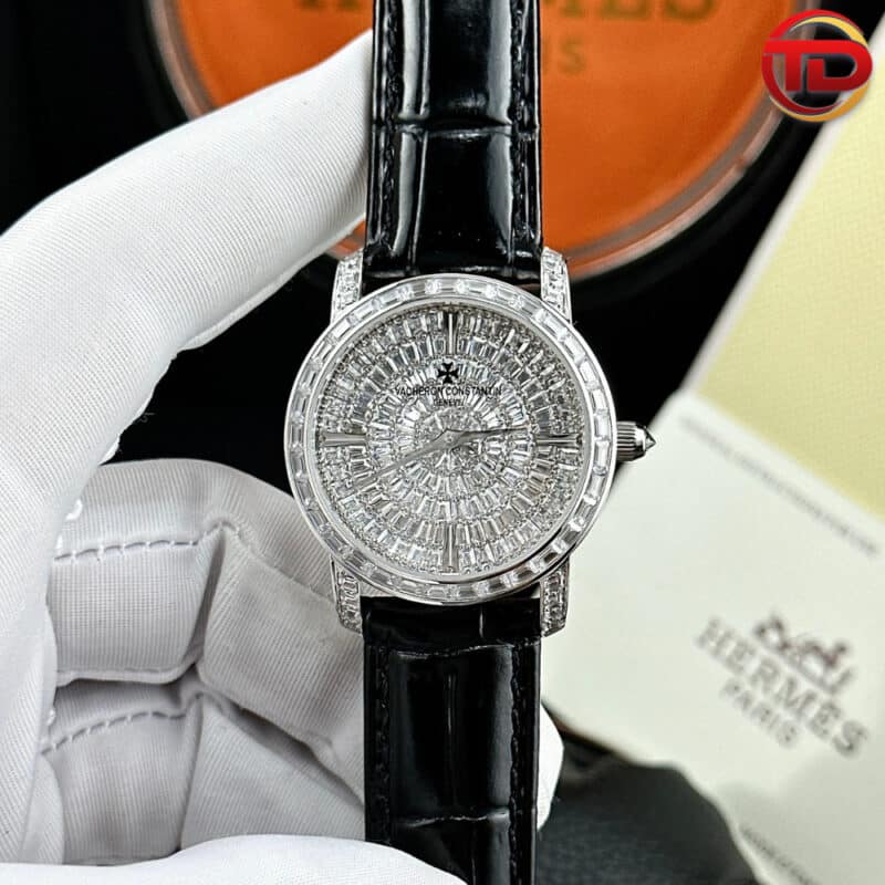 ĐỒNG HỒ VACHERON CONSTANTIN NỮ REPLICA SIÊU CẤP ĐÍNH FULL ĐÁ 34MM