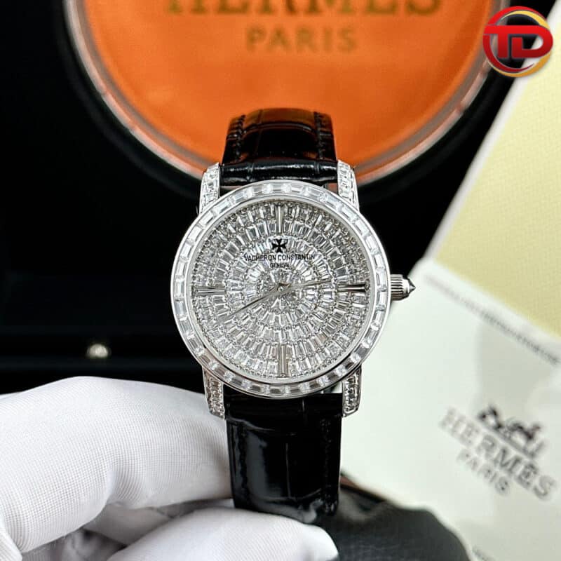 ĐỒNG HỒ VACHERON CONSTANTIN NỮ REPLICA SIÊU CẤP ĐÍNH FULL ĐÁ 34MM