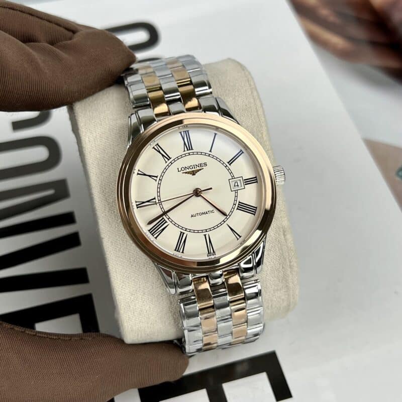 ĐỒNG HỒ LONGINES FLAGSHIP MẶT TRẮNG DEMI VÀNG HỒNG FAKE THỤY SỸ