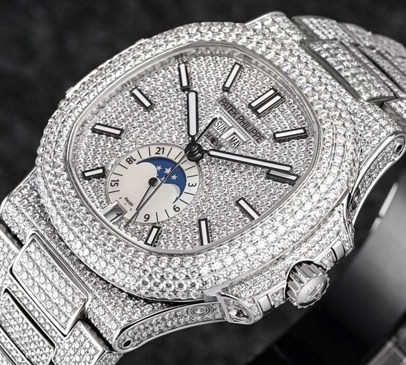 ĐỒNG HỒ PATEK PHILIPPE NAUTILUS 5726/1A-014 REPLCIA 1:1 FULL ĐÁ R8 FACTORY