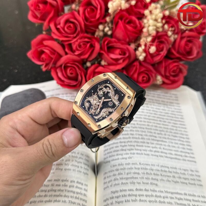 ĐỒNG HỒ RICHARD MILLE SUPER FAKE RM 57-03 DRAGON GOLD