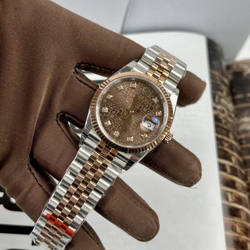 ĐỒNG HỒ ROLEX DATEJUST REP 1:1 MÀU CHOCOLATE MẶT SỐ VI TÍNH EW FACTORY