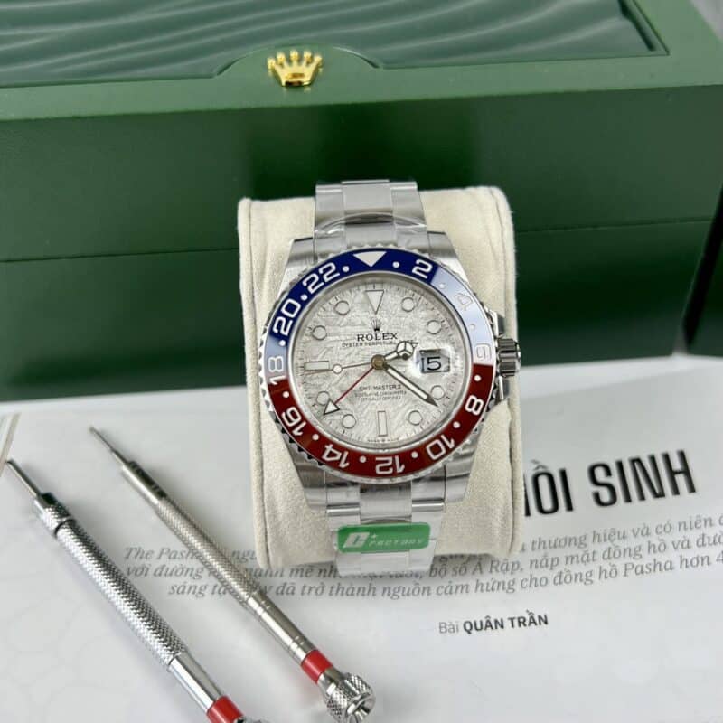 ĐỒNG HỒ ROLEX GMT-MASTER II PEPSI MẶT THIÊN THẠCH REPLICA CAO CẤP