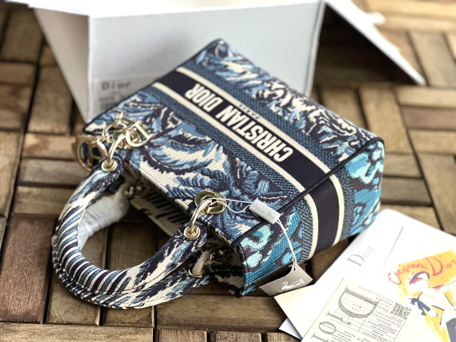 z4125554755392_fb8c248be8a48d4f90ae9321cc6cea31 TÚI XÁCH NỮ DIOR LADY SMALL SIZE SIÊU CẤP HỌA TIẾT THÊU TAY FULLBOX HỌA TIẾT XÂY DỪA XANH