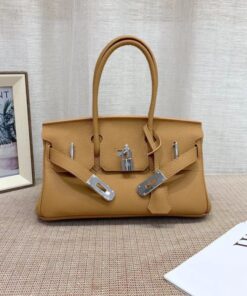TÚI XÁCH NỮ HM SIÊU CẤP HERMES BRIGITTE HORIZONTAL BIRKIN SHOULDER BAG MÀU NÂU