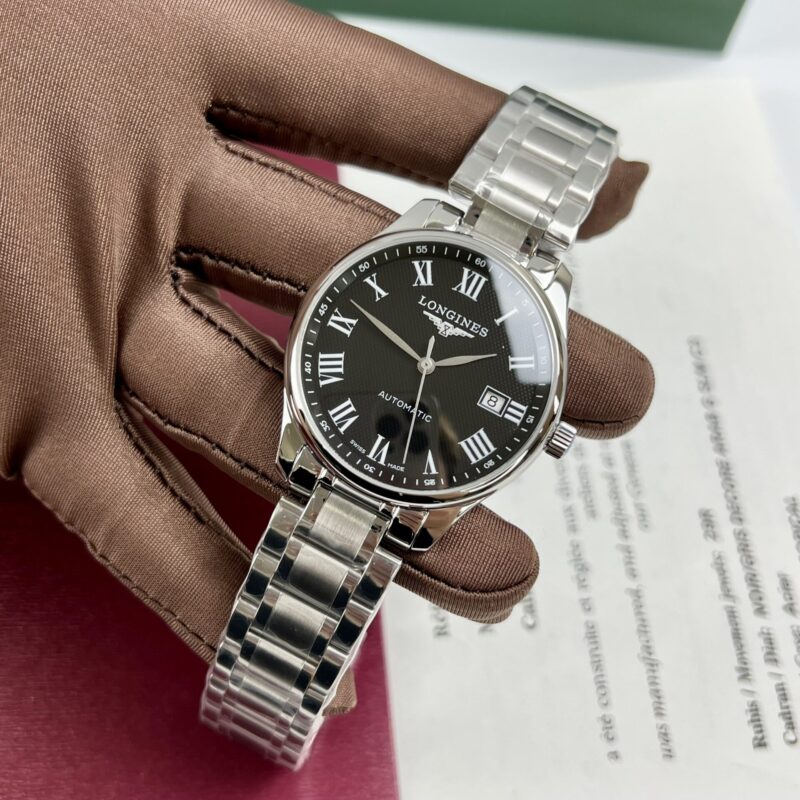 ĐỒNG HỒ LONGINES MASTER COLLECTION L2.793.4.51.6 MẶT ĐEN FAKE 1:1