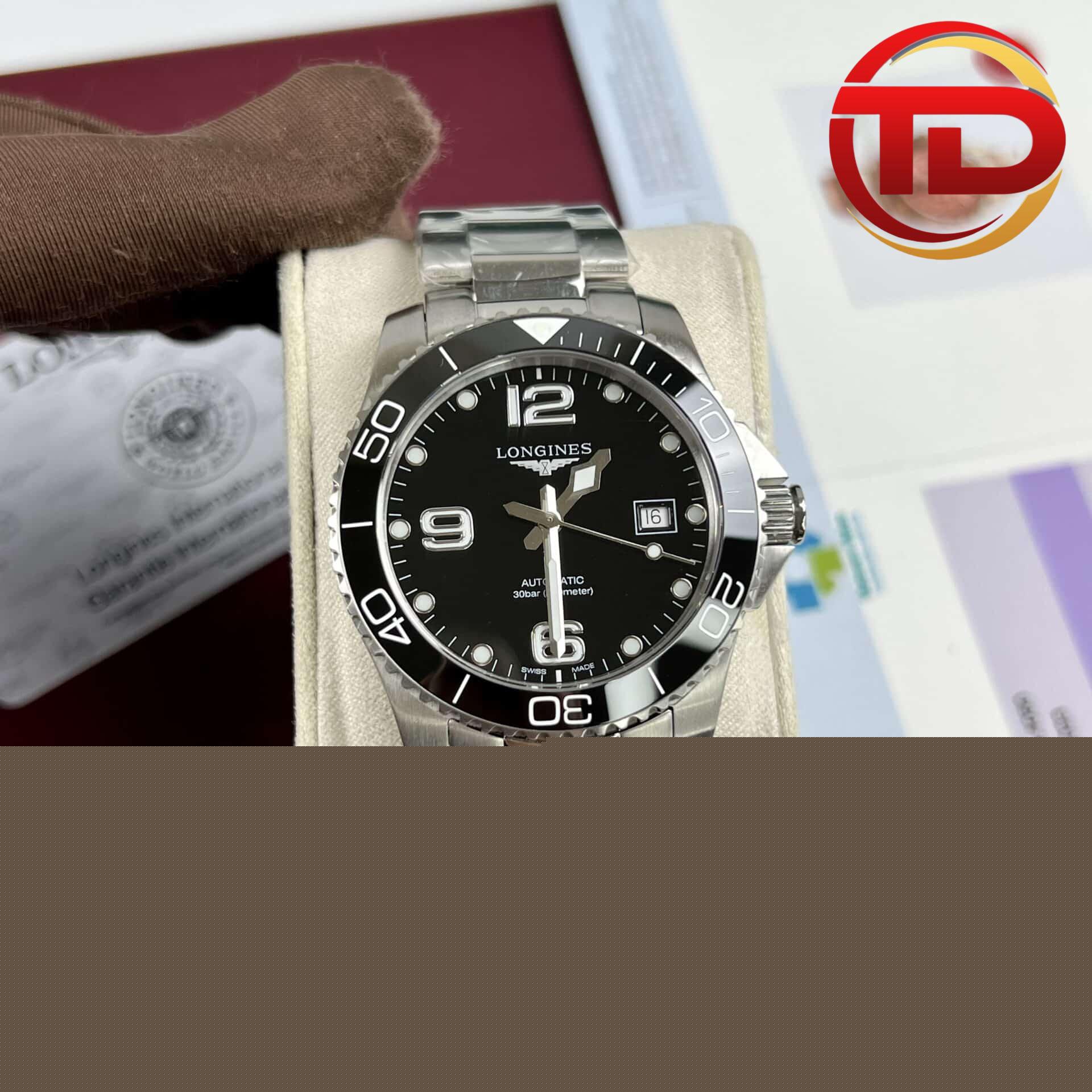 đồng hồ longines hydroconquest mặt số đen ĐỒNG HỒ LONGINES HYDROCONQUEST MẶT SỐ ĐEN FAKE CAO CẤP
