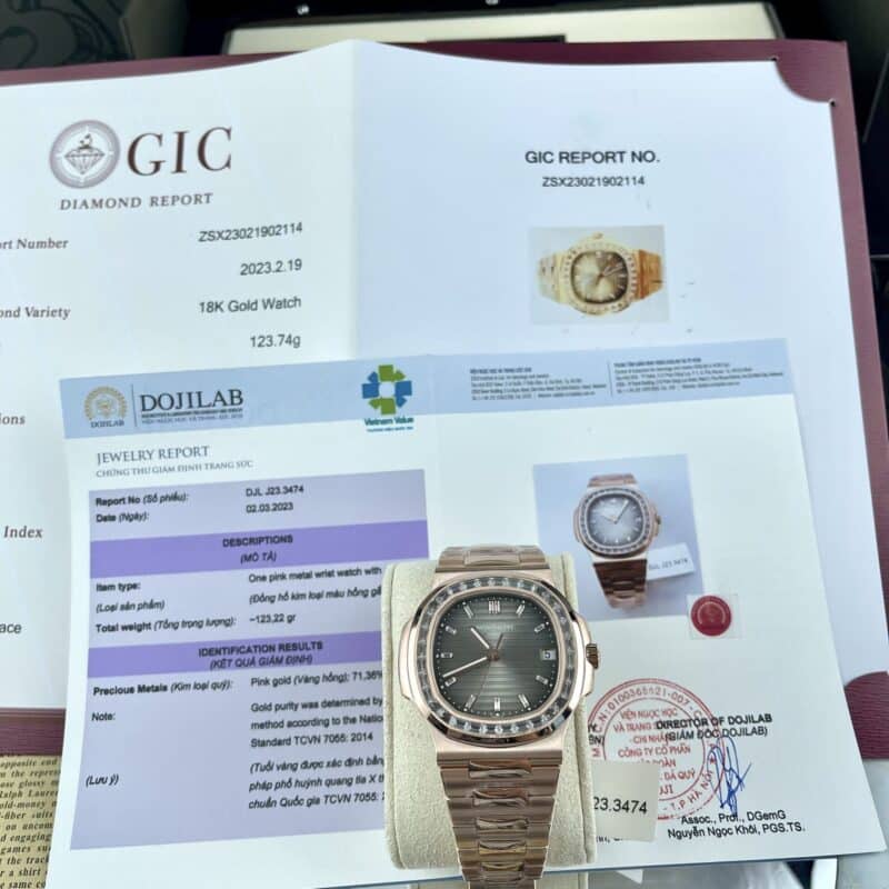 PATEK PHILIPPE NAUTILUS 5723 REPLICA 11 MẶT XANH BỌC VÀNG HỒNG 18K