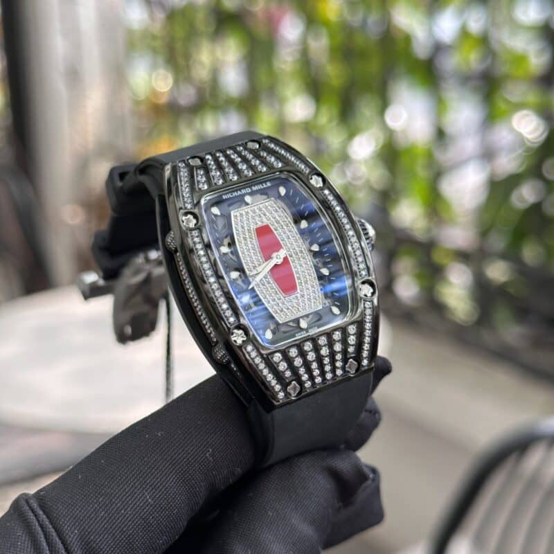 ĐỒNG HỒ RICHARD MILLE RM 007 VỎ GỐM CERAMIC ĐÍNH ĐÁ REP 1:1