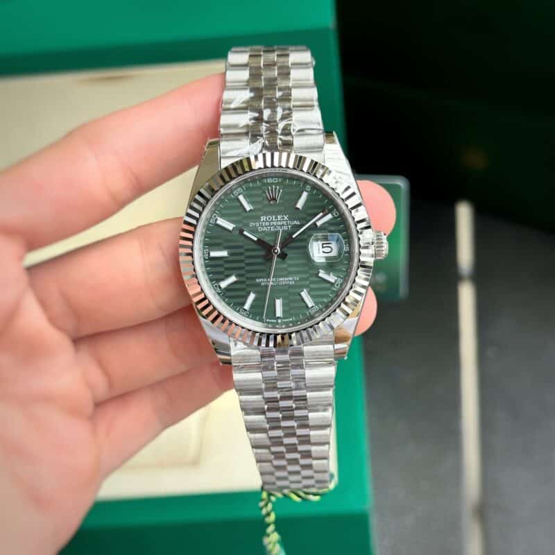ĐỒNG HỒ ROLEX DATEJUST MẶT XANH BẠC HÀ REPLICA 1:1 CAO CẤP NHẤT CLEAN FACTORY