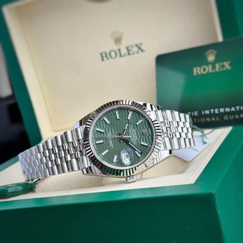 ĐỒNG HỒ ROLEX DATEJUST MẶT XANH BẠC HÀ REPLICA 1:1 CAO CẤP NHẤT CLEAN FACTORY