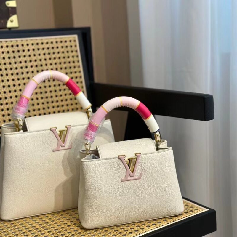 TÚI XÁCH LV LOUIS VUITTON CAPUCINES HANDLE BAG SUPER MÀU TRẮNG