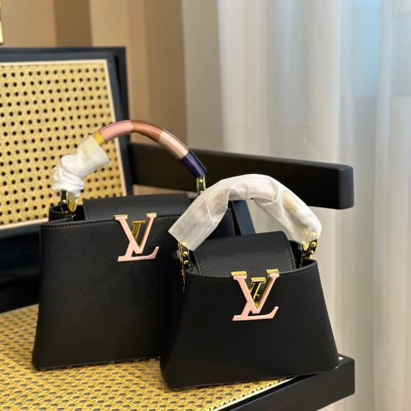 TÚI XÁCH LV LOUIS VUITTON CAPUCINES HANDLE BAG SUPER MÀU ĐEN