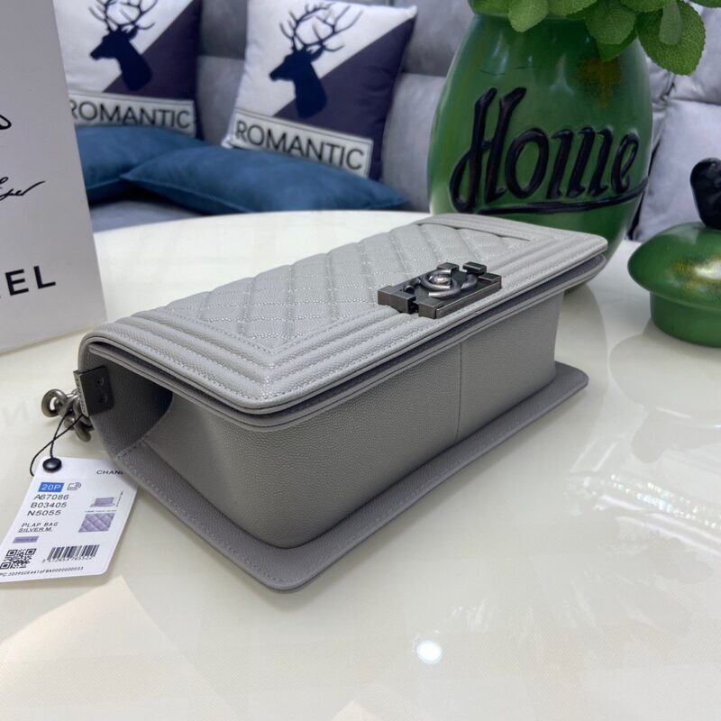 TÚI CHANEL SAC BOY KHÂU TAY SIÊU CẤP MÀU GHI