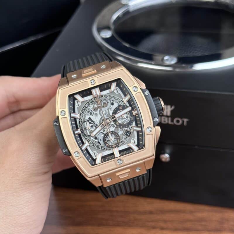 ĐỒNG HỒ HUBLOT SPIRIT OF BIG BANG VỎ KING GOLD MÀU ĐEN REP 1:1 MSF